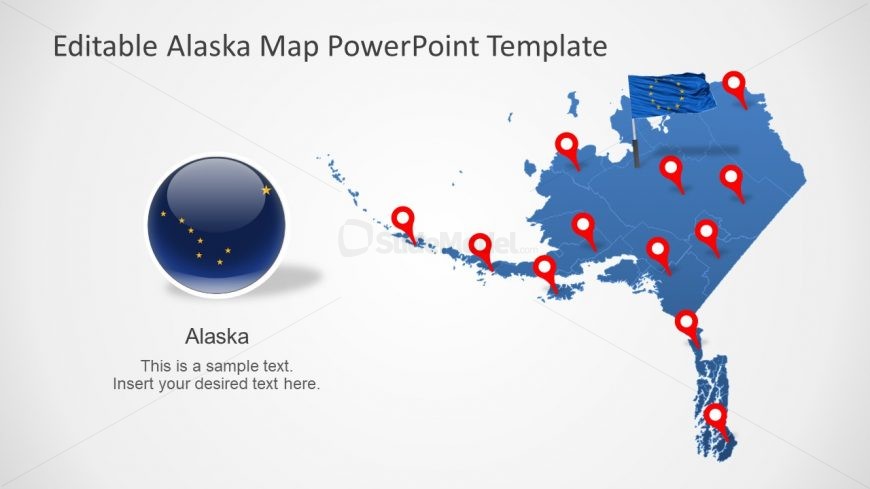 Flag and Map of Alaska
