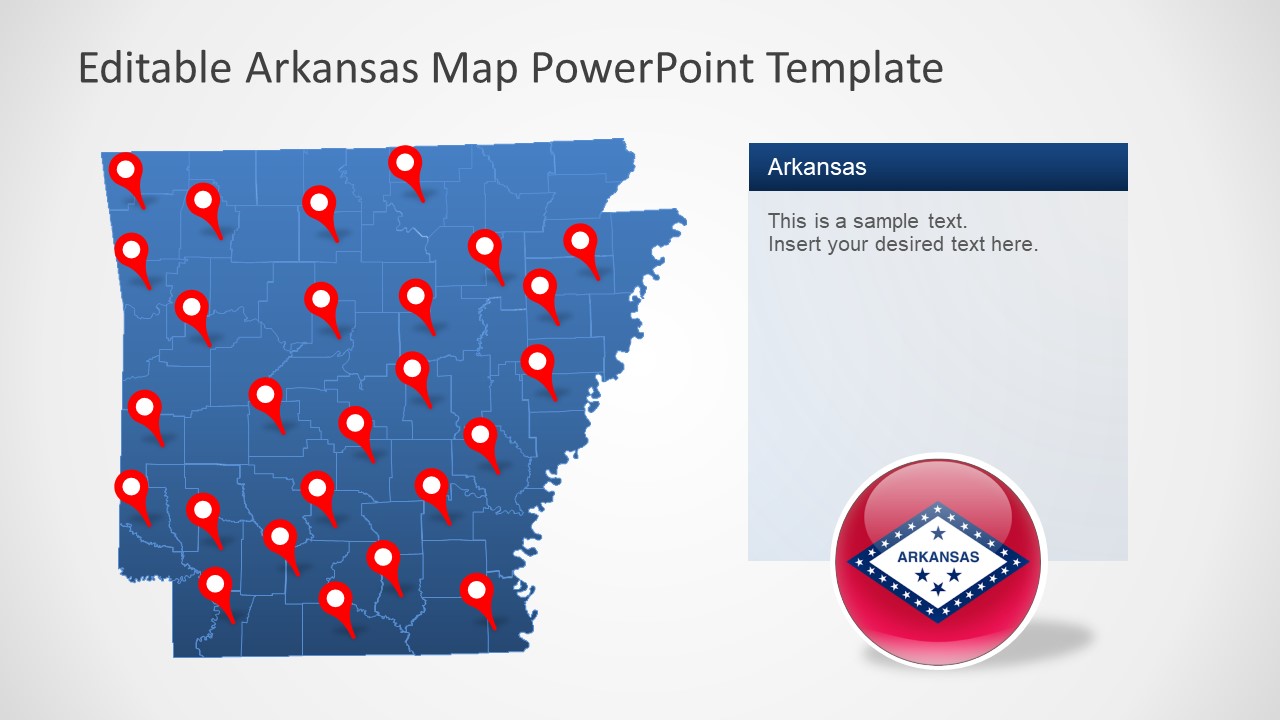 13206 01 Arkansas State Us Powerpoint Map 16x9 2 