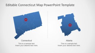 PowerPoint Region of Connecticut Map 