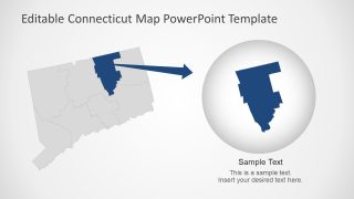 PowerPoint Map of Connecticut with Counties