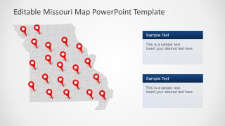 Outline Map of Missouri PowerPoint 