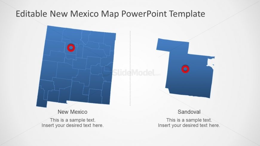 Editable Map Template of New Mexico Counties