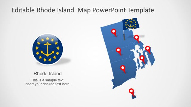 Rhode Island US State PowerPoint Map