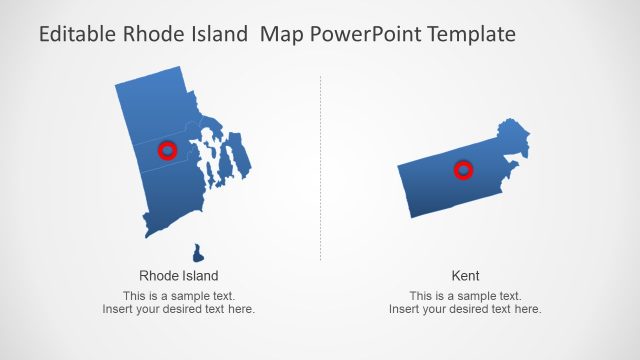 Location Map of Rhode Island in PowerPoint