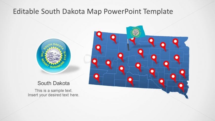 Map Template of South Dakota State