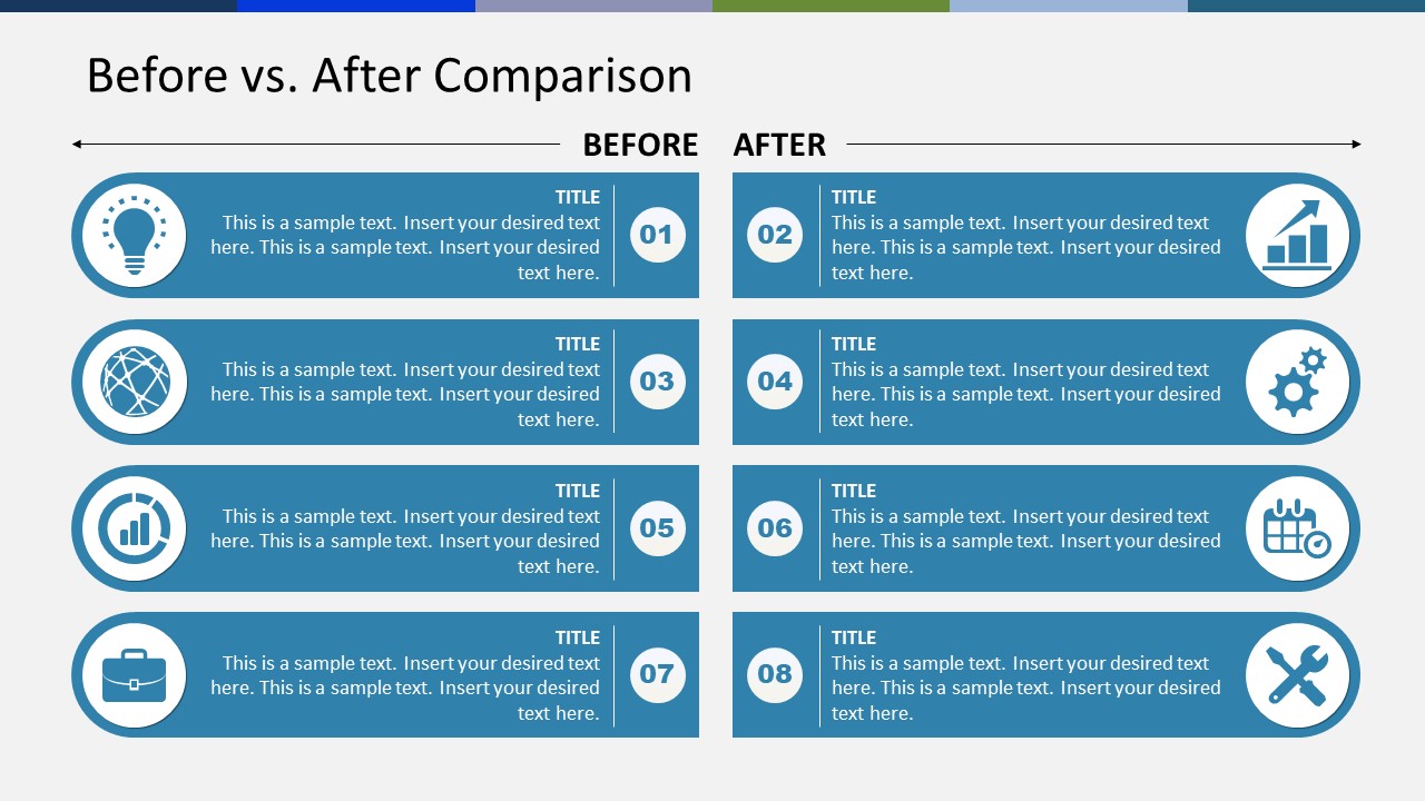 Before and After Comparison PowerPoint Template SlideModel