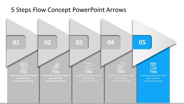 Arrow Shape PowerPoint Milestones Diagram