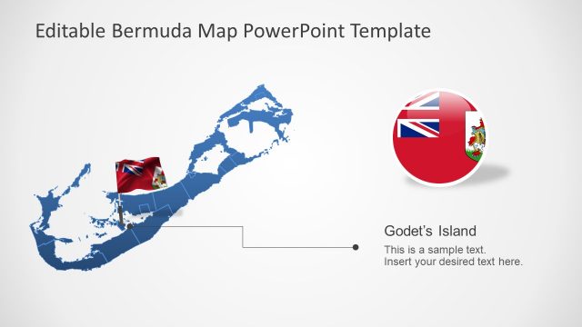 Flat Vector Map Template for Bermuda