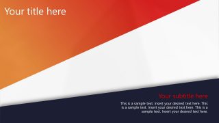 Orange Background Shapes for Company Profile PPT