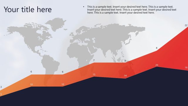Stacked Area Chart World Map PowerPoint