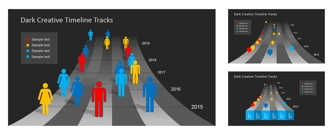 PPT Timeline Template Featuring Demographics