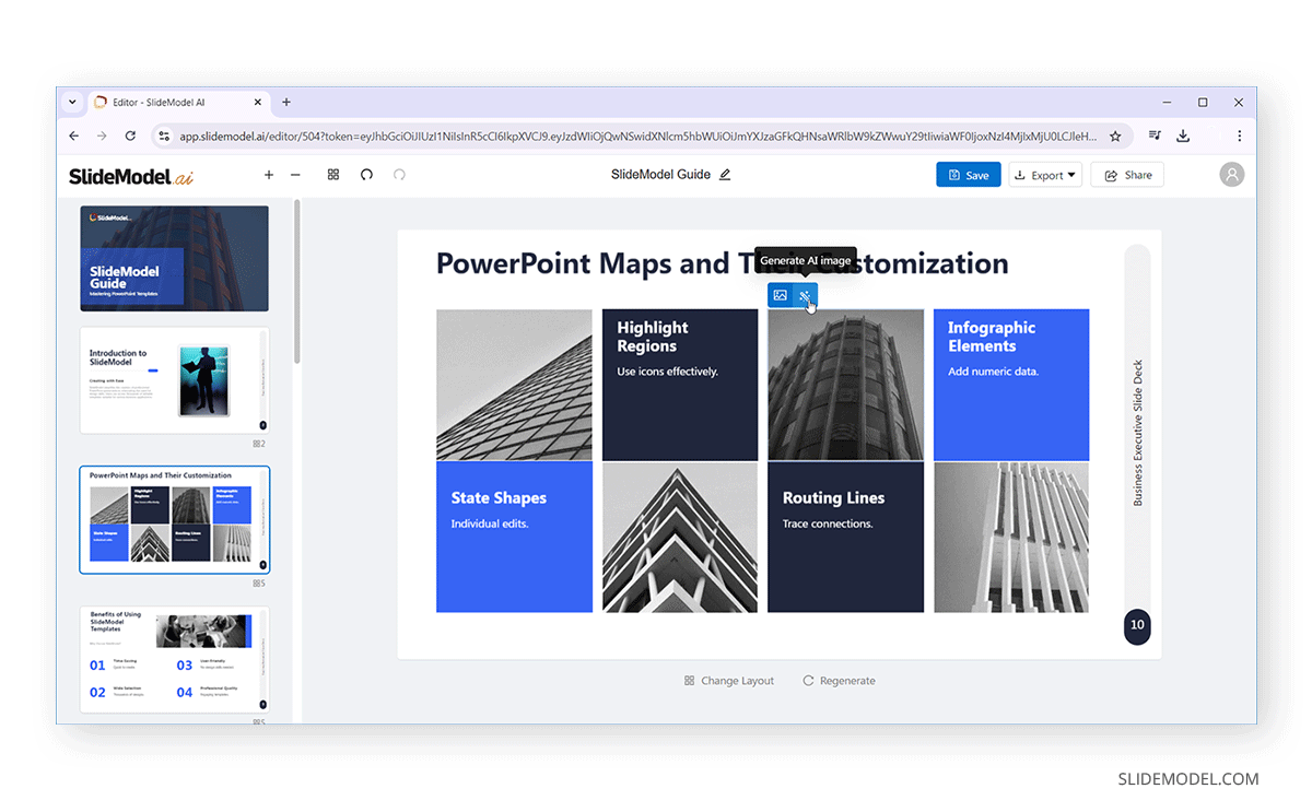 How to generate an image with SlideModel AI