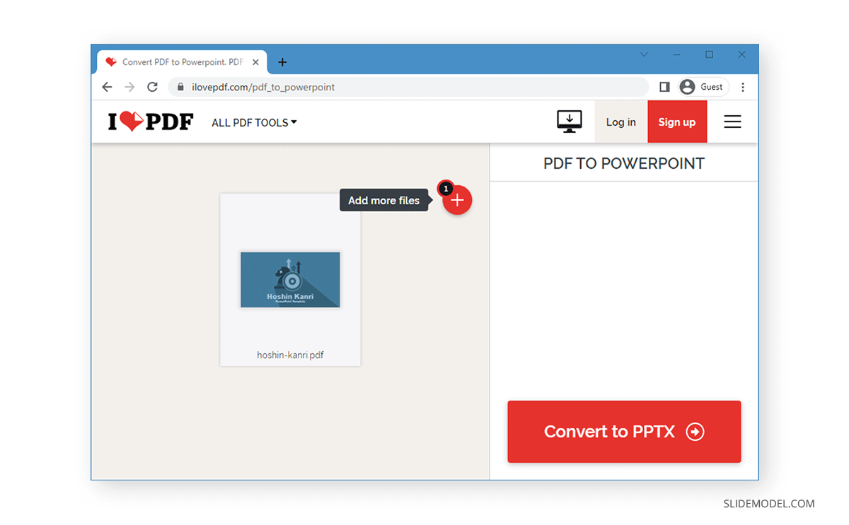 Convertir un fichier PDF en PPTX