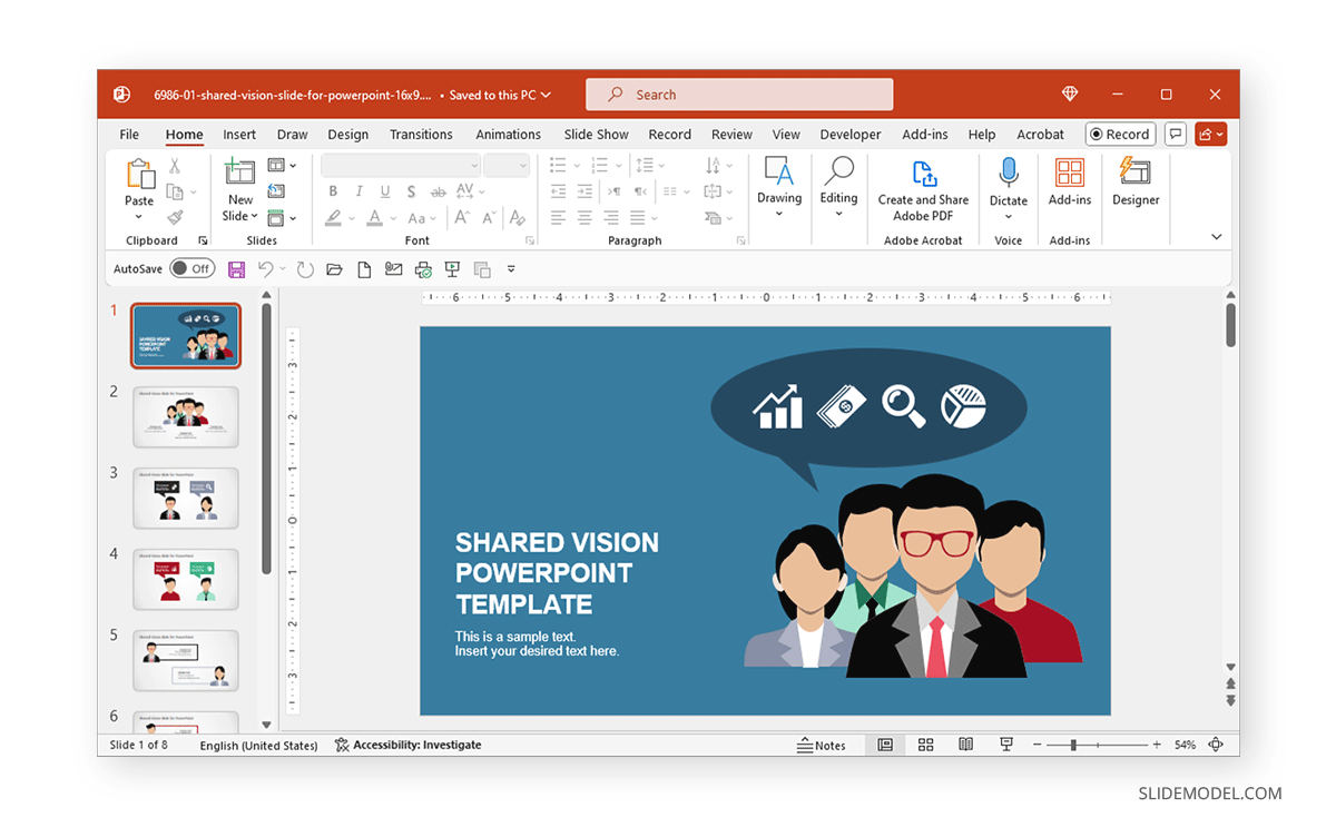 Shared Vision PowerPoint Template by SlideModel