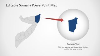 Outline Somalia Map Editable 