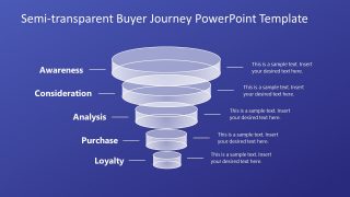 Semi Transparent Funnel Diagram 