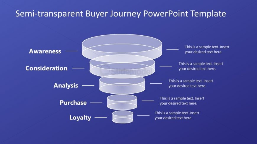 Semi Transparent Funnel Diagram
