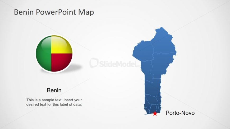 Editable Country Map Benin