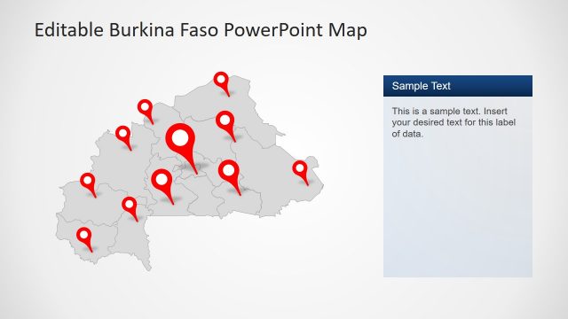 Country Map PowerPoint Burkina Faso