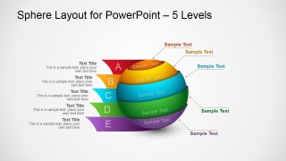 5 Step Segmented Diagram with Sphere