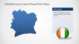 Editable Slide of Ivory Coast Map