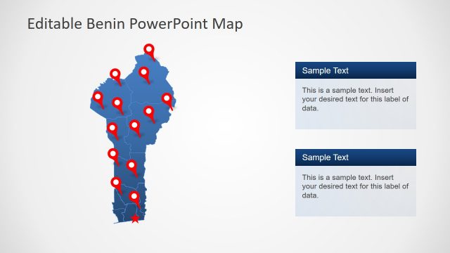 Editable Map of Benin Presentation