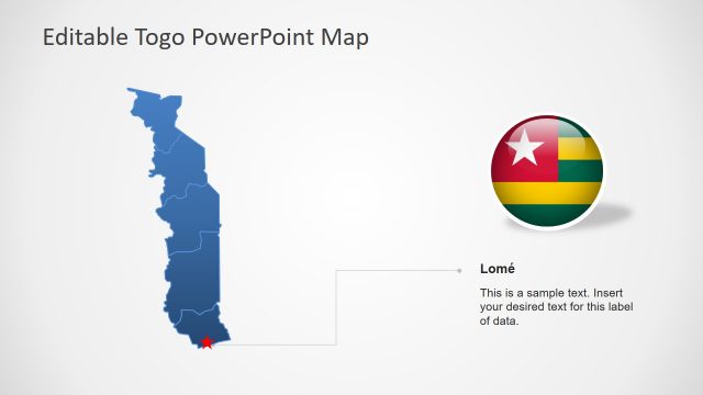 Silhouette Map of Togo PPT