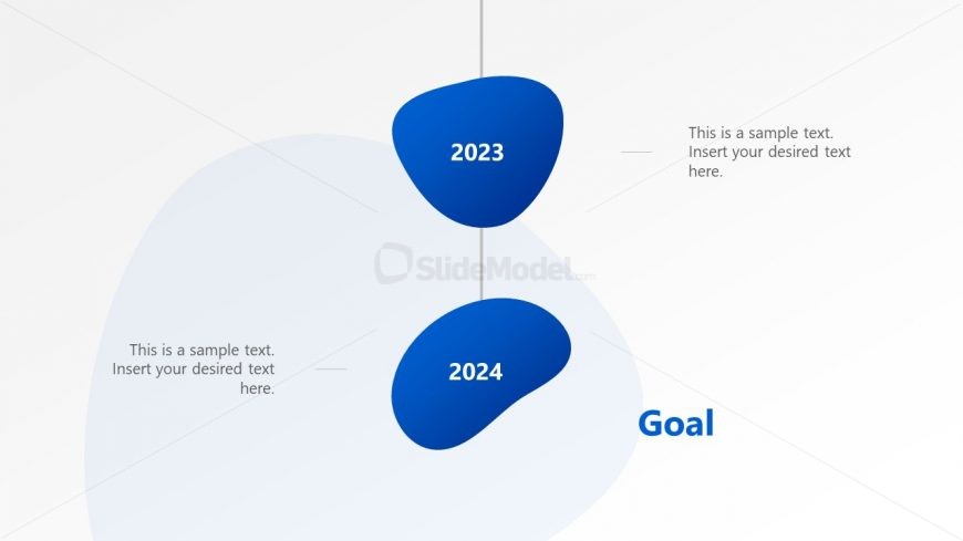 Business PowerPoint Template of Ink Milestones 