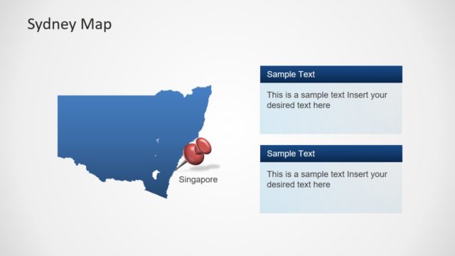 Map of Sydney and Australia PowerPoint