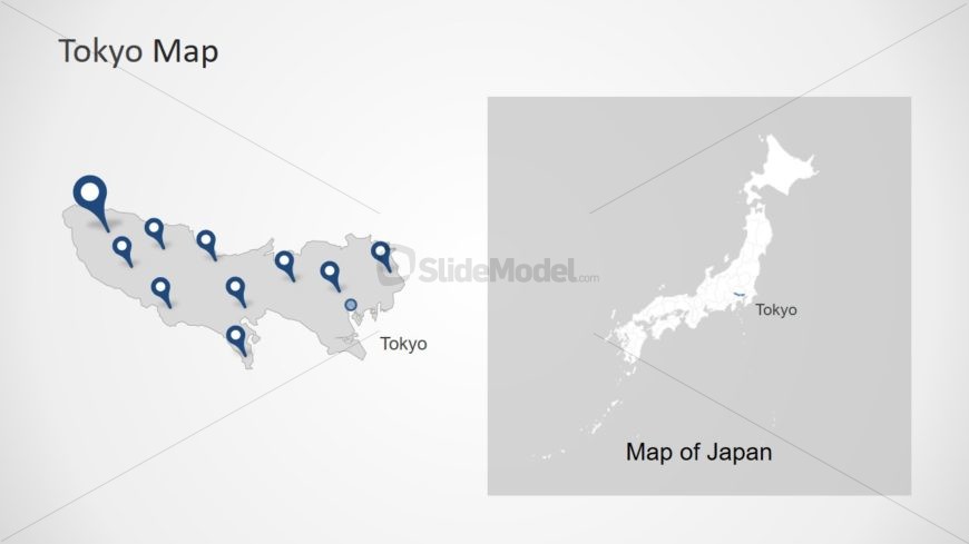 Map Template of Tokyo and Japan