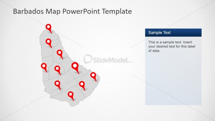 Location Pins Gray Map 