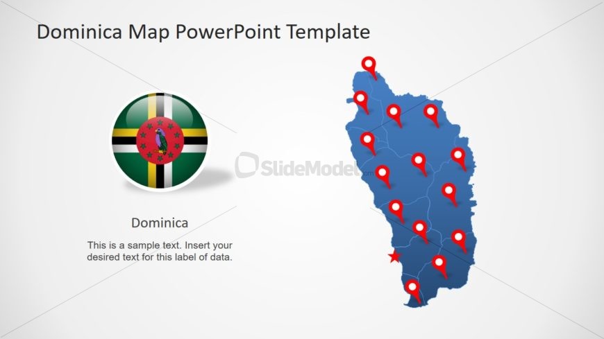 Flag and Silhouette Map