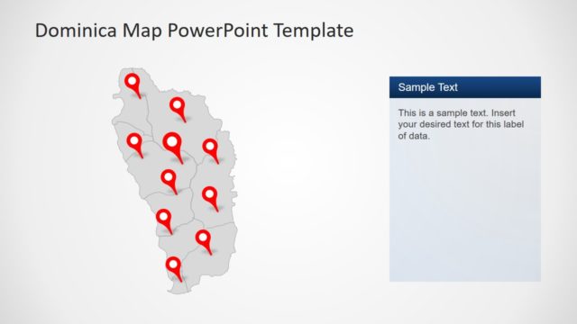 PowerPoint Map Template of Dominica