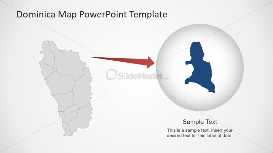 Gray Map of Dominica Template