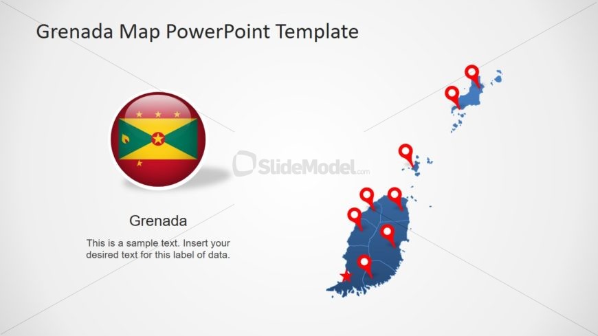 Map Template of Caribbean Country