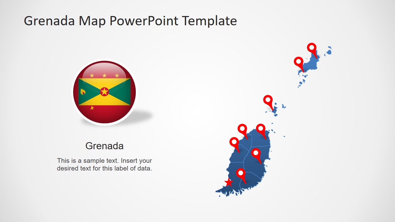 Map Template of Caribbean Country