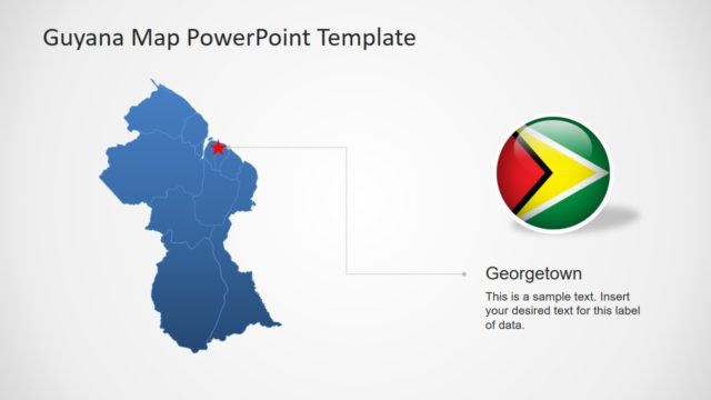 PowerPoint Editable Guyana Map