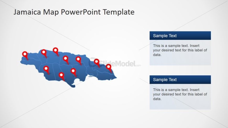 Slide of Jamaica Country Map