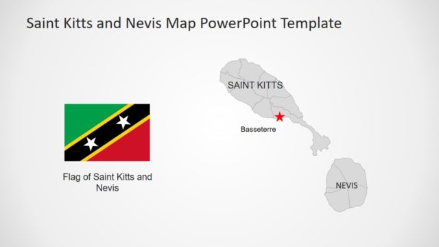 Editable Map of Saint Kitts PowerPoint