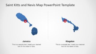 Flat Blue Map Silhouette 