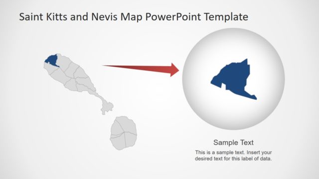 Map of Saint Kitts and Nevis PowerPoint