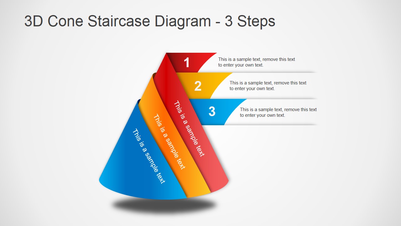 2006 01 3d cone staircase diagram for powerpoint 3