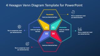 PPT Venn Diagram Template Hexagon