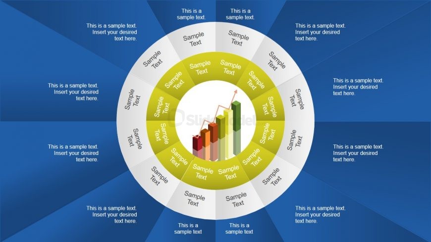 Template of 12 Segmented Concentric Circle