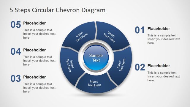 5 Steps Circular Chevron PowerPoint Diagram