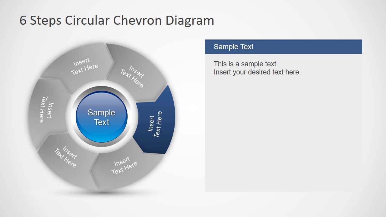 6 Steps Circular Chevron Powerpoint Diagram Slidemodel 6946