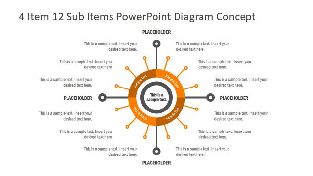 4 Item 12 Sub-Item PowerPoint Diagram