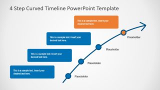 Editable 4 Steps PowerPoint Timeline