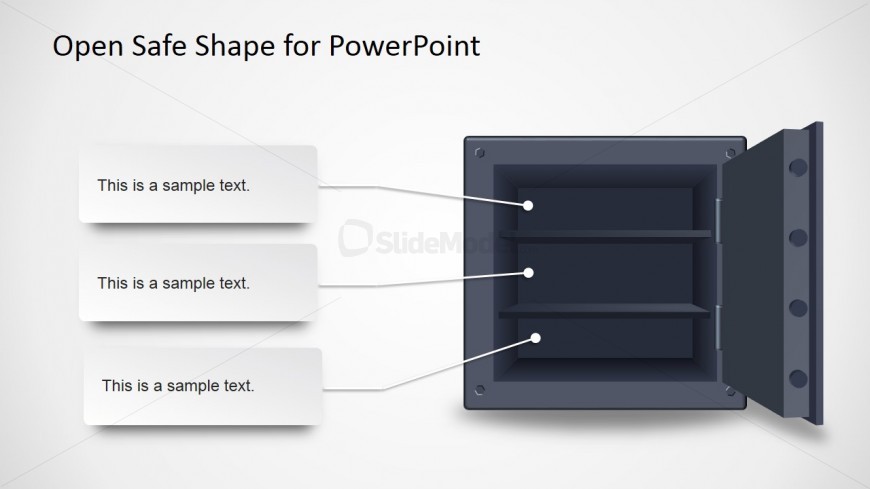 Open Safe Clipart Slide Design for PowerPoint