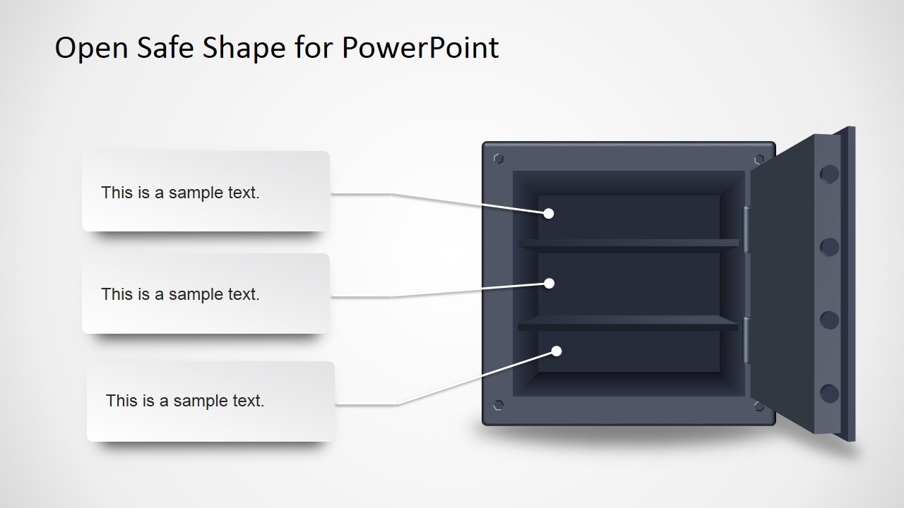 Open Safe Clipart Slide Design for PowerPoint